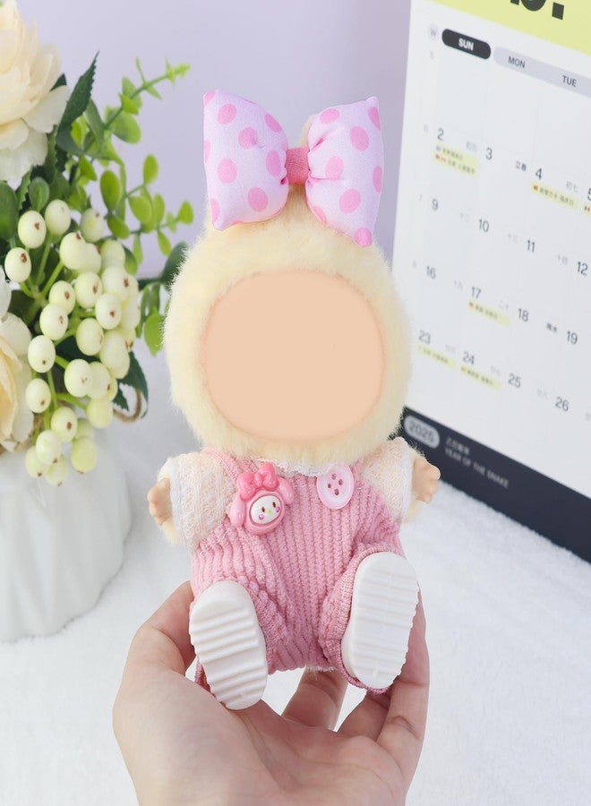 18INDC 2 Sets Doll Clothes Outfit Sets - 5 Pcs 15-17cm Dolls Accessories with Bow Clip & Hat for 6.7in/17cm Dolls Dress Up (No Doll & Shoes) - Image 5